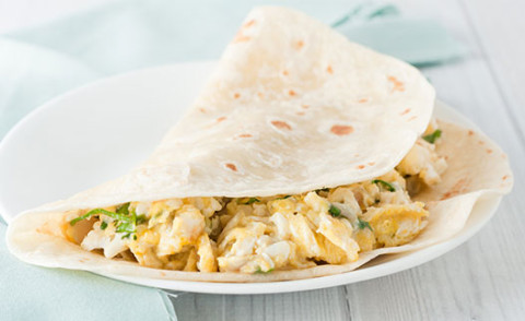 Quesadilla con Huevos on a plate